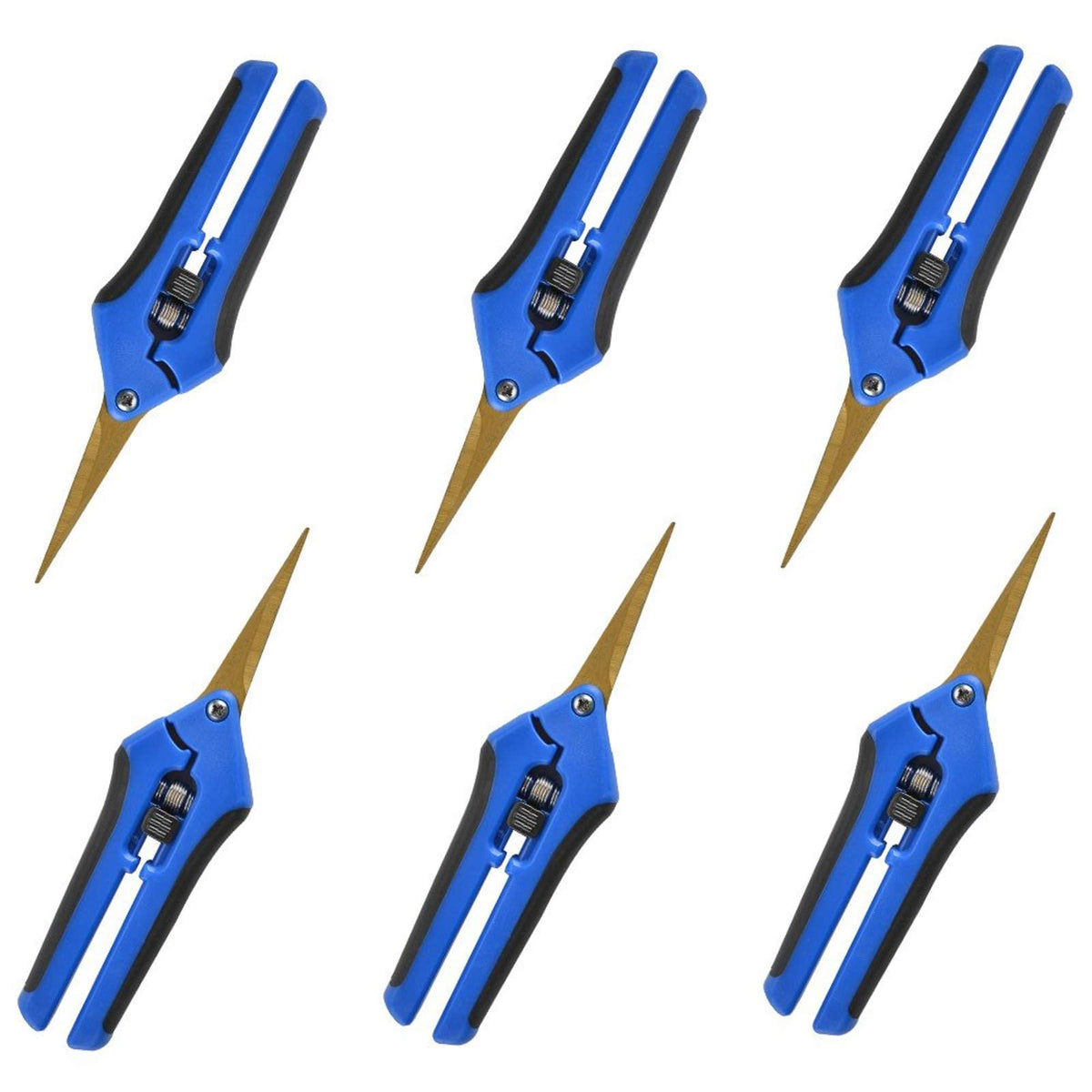 Growneer 6-pack pruning shears with curved blades for precision.