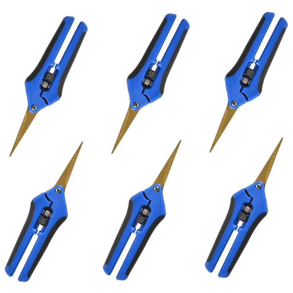 Growneer 6-pack pruning shears with curved blades for precision.