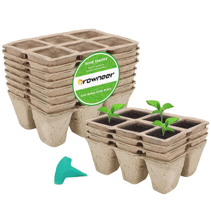 GROWNEER 72-cell seed starter tray ready for indoor seed starting and easy transplantation.