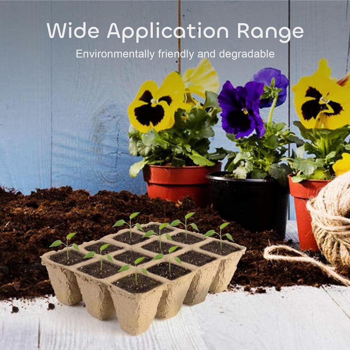 Growneer biodegradable seed pots break down in soil after sprouting for eco-friendly gardening.