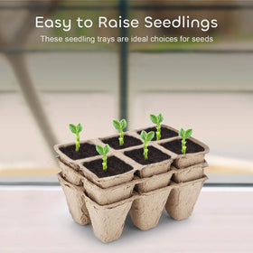 GROWNEER biodegradable seed pots break down naturally after seedlings establish.