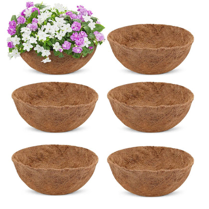 Growneer coconut fiber liner for 8-inch basket improves airflow.