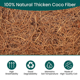 Growneer 8-inch basket liner shows natural coco coir texture.