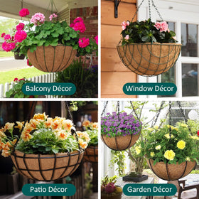 Growneer 8-inch basket liner for window boxes, easy swap.
