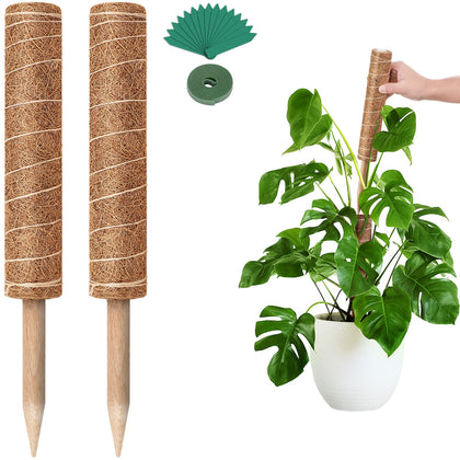 GROWNEER moss pole assembly shows adjustable height for versatile plant support.