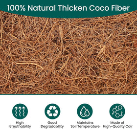 GROWNEER natural coconut fiber liner detail highlights breathable coco coir for roots.
