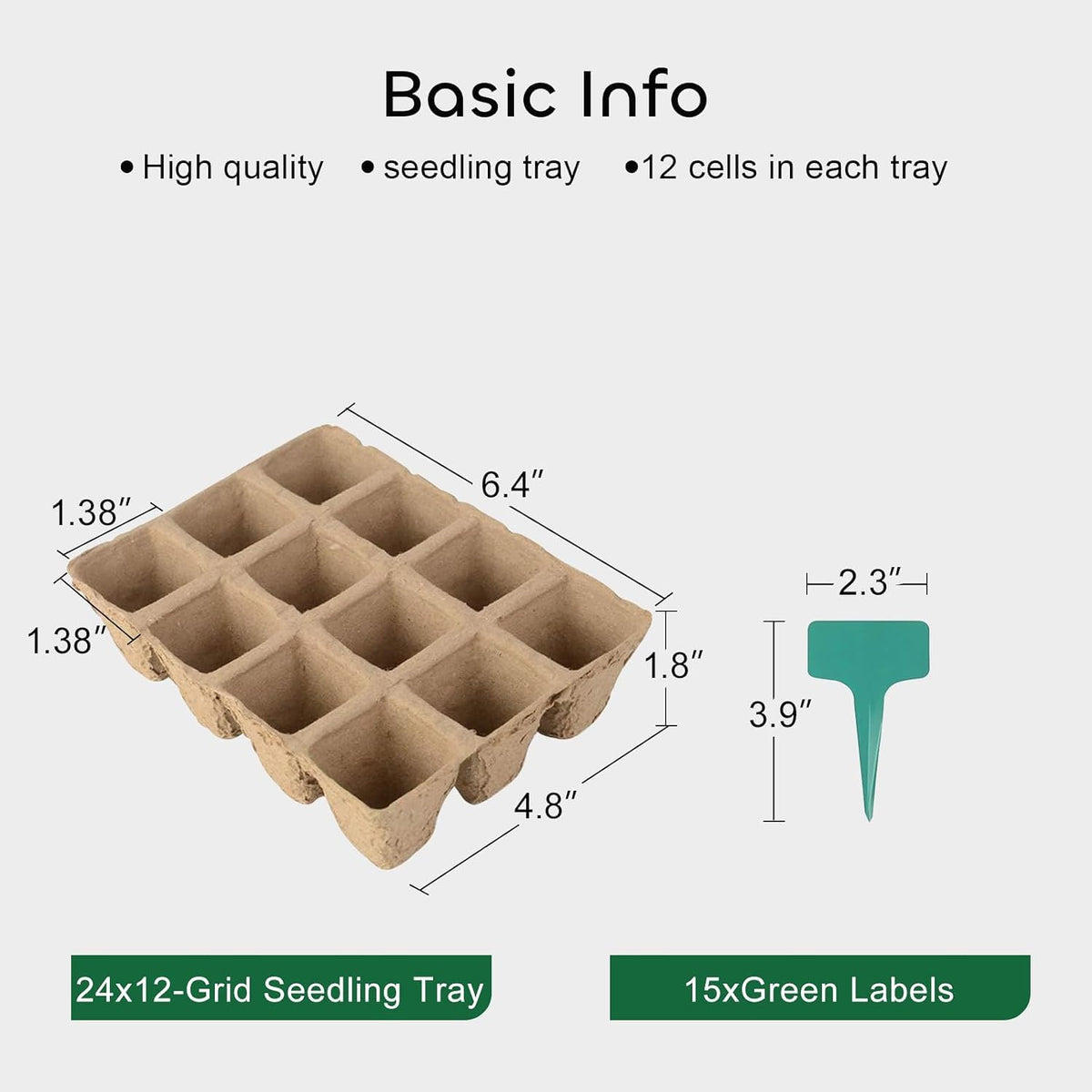 Growneer 15 plant labels help you track varieties and dates for organized germination.