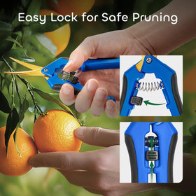 Growneer pruning shears fit both right and left hands.