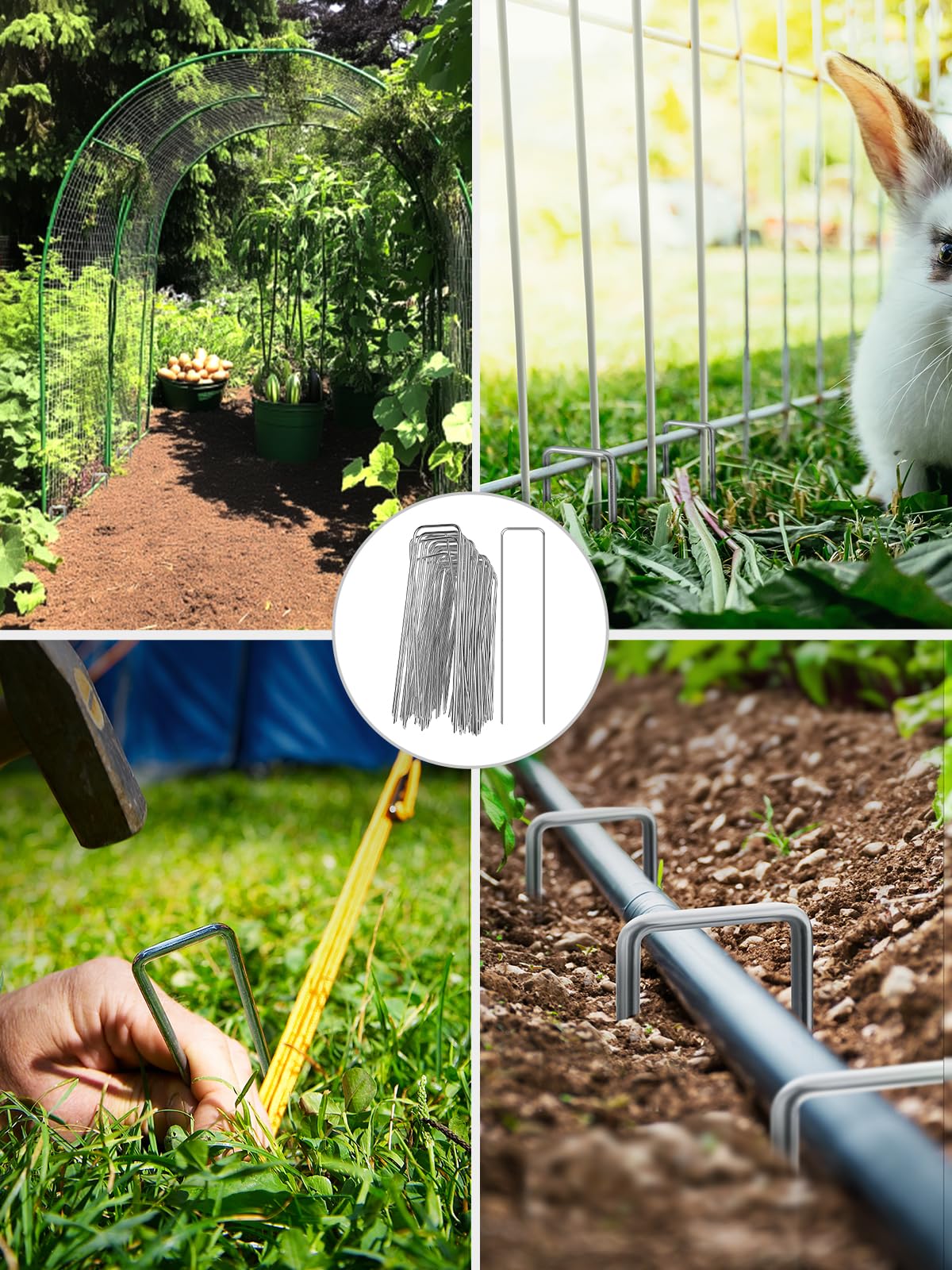 GROWNEER stakes protect sod edges and turf in lawn projects