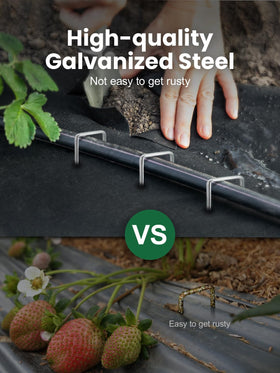 GROWNEER sharp tips ease penetration into soil and fabric during setup