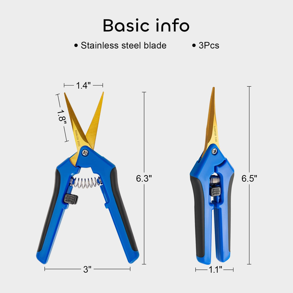 Growneer spring-loaded pruning shear eases one-handed use.