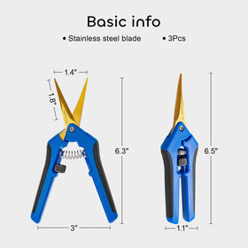 Growneer spring-loaded pruning shear eases one-handed use.