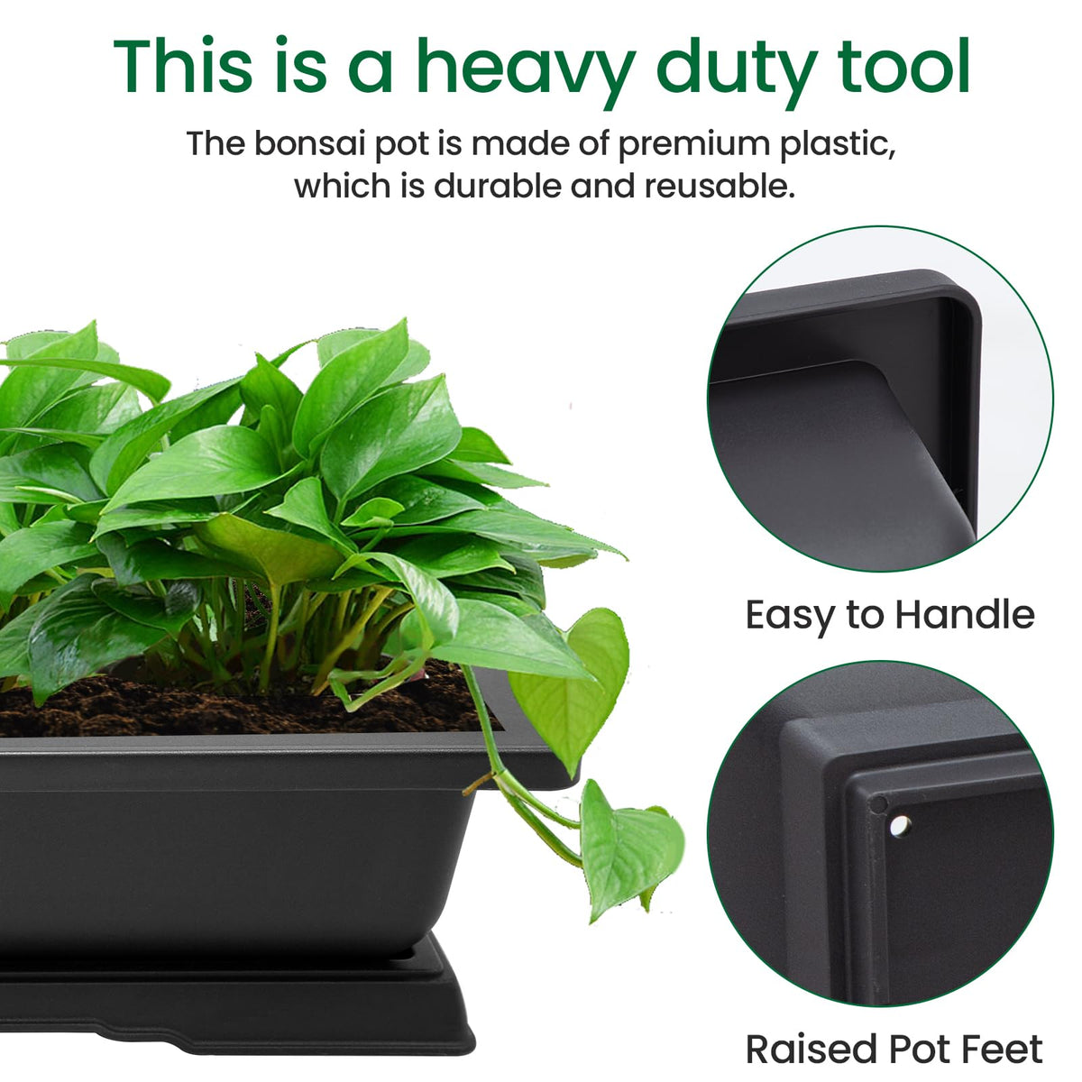 Growneer waterproof repotting mat protects surfaces during potting.