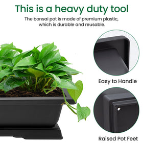 Growneer waterproof repotting mat protects surfaces during potting.