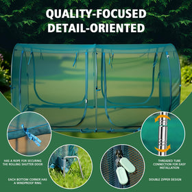 GrowNett crop cage raised-bed coverage protects vegetables from birds and pests.