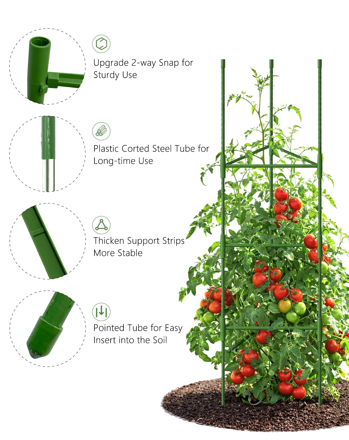 Growsun open-frame design improves airflow and sunlight exposure.