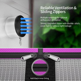 Growtent Garden ATOUR small double clear observation door enables easy plant checks