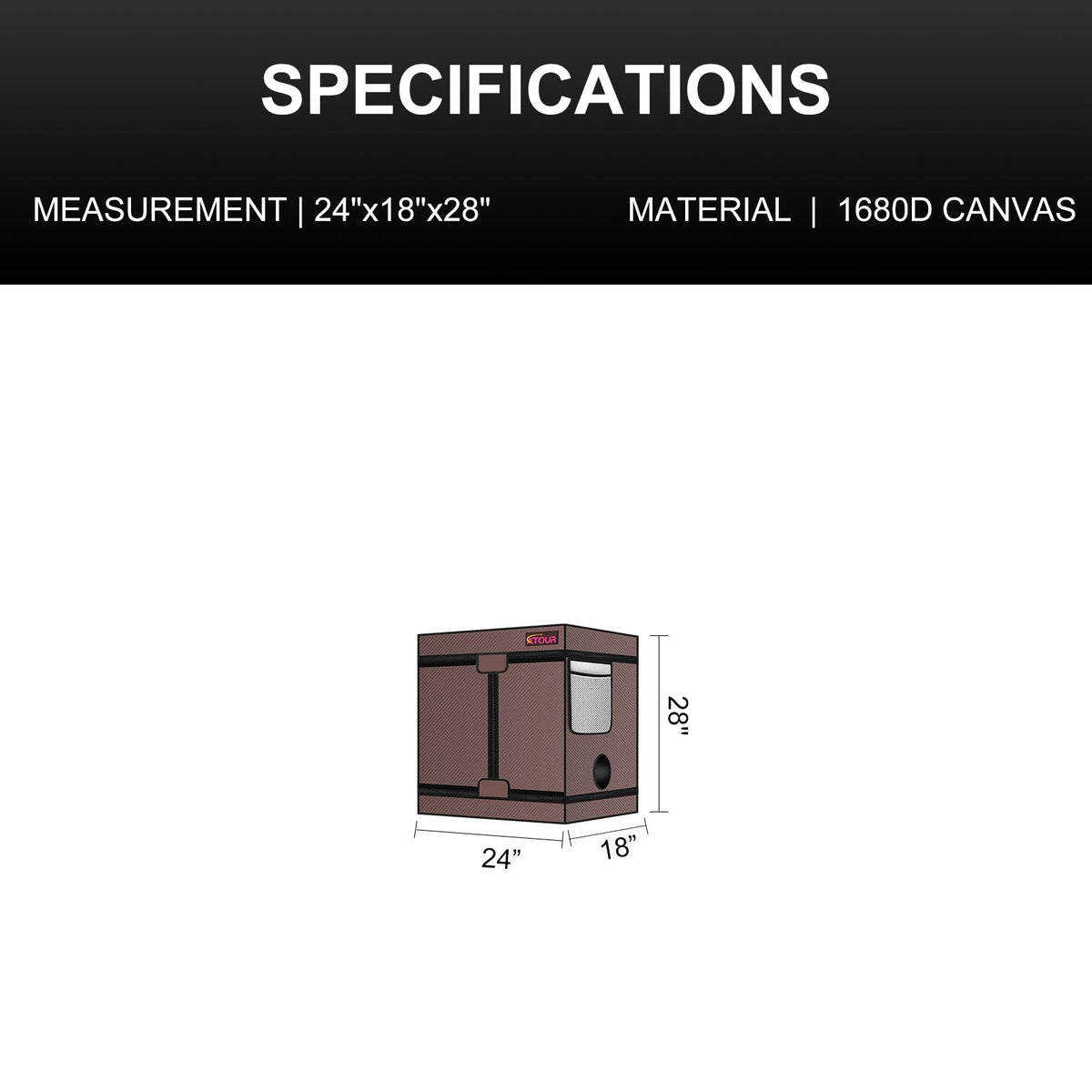 Growtent Garden ATOUR small large opening supports ducting and layout flexibility