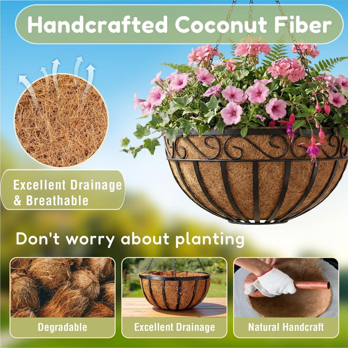 Growvy biodegradable and pH neutral liner safe for most plants.