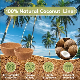 Growvy breathable coconut fiber liner delivers drainage and moisture retention.