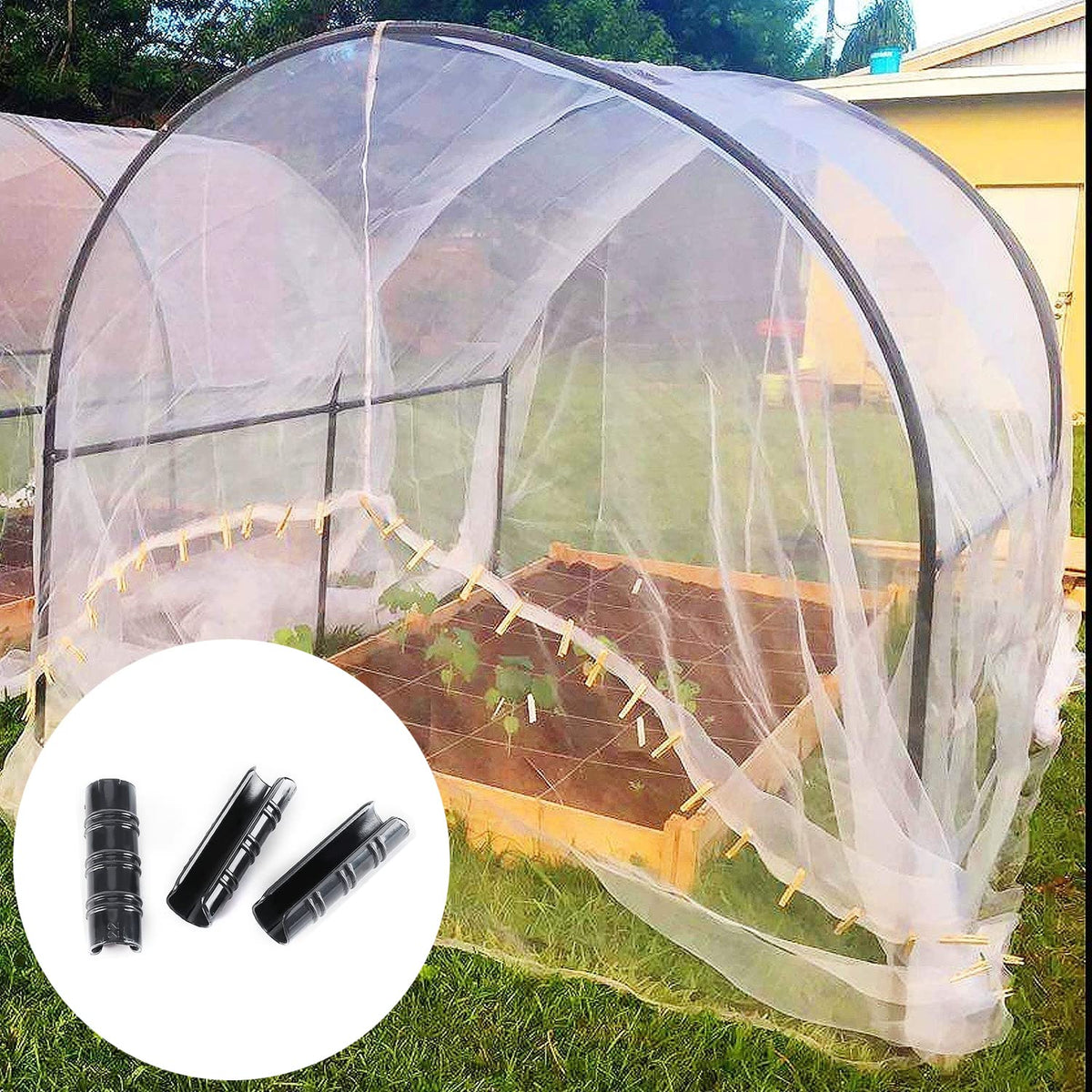 GRRONZEE DIY-friendly clamps help assemble greenhouses and protect films.