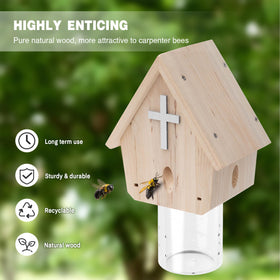 GRTRE trap hung at sun-facing position to attract bees
