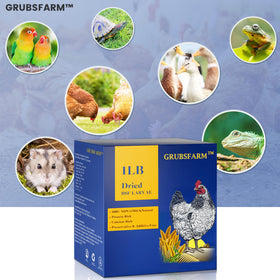 Resealable GRUBSFARM BSF larvae bag keeps freshness without refrigeration