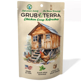 GrubTerra chicken coop odor eliminator bottle pour with mint aroma