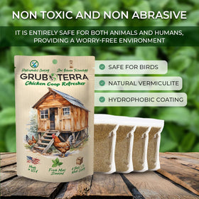 GrubTerra poultry run odor control on surfaces