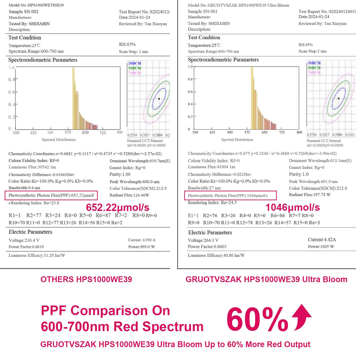 GRUOTVSZAK HPS 1000W bloom-bud formation image demonstrates larger buds potential.
