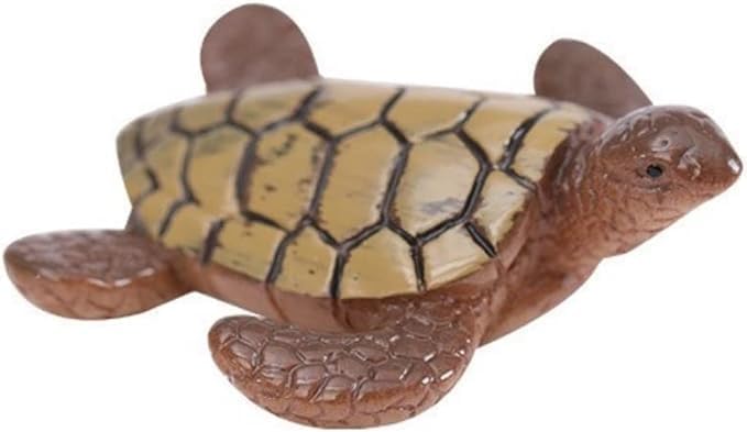 Gryshanyun sea turtle figurines for aquariums create a charming underwater ambiance.