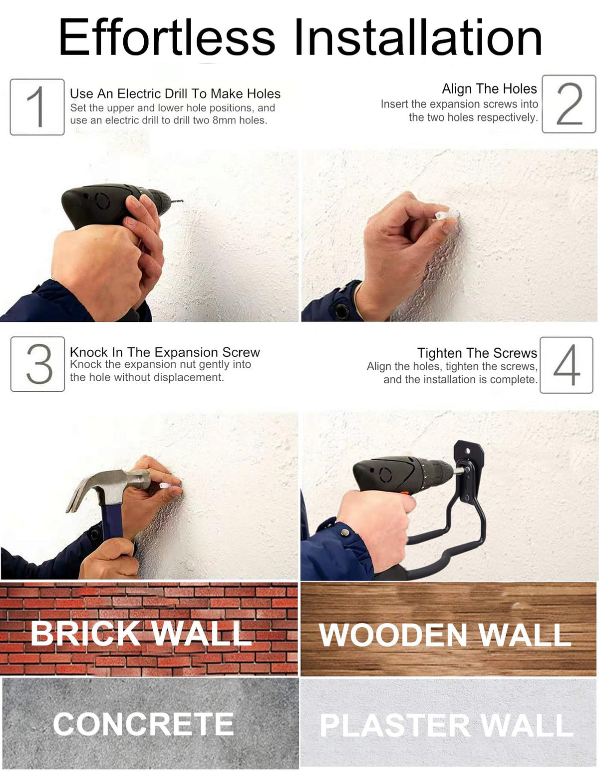 GS Alderaul easy-installation steps help you mount the bracket quickly.