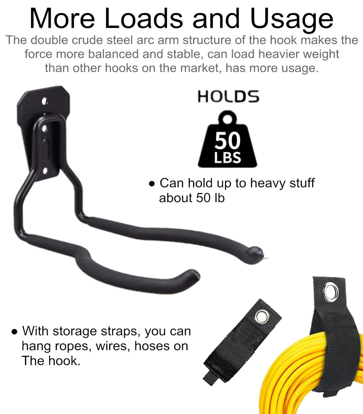 GS Alderaul garage tool organizer hanger keeps shovels, rakes, and trimmers within reach.