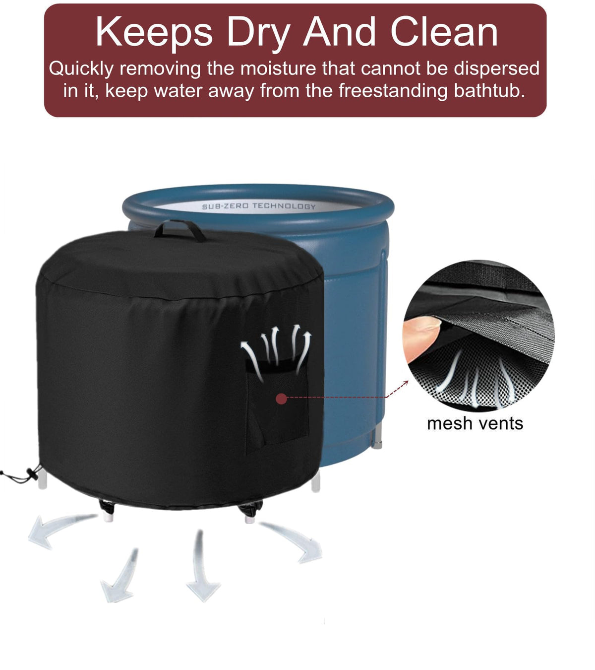 GS Alderaul insulated backing protects tub surface indoors and outdoors