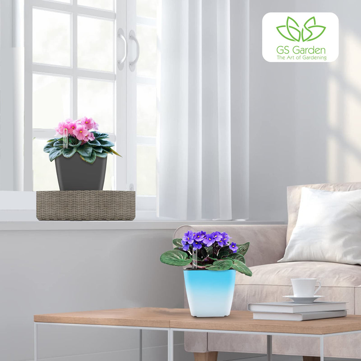 GS Garden durable polypropylene planters are reusable and easy to clean for long-term indoor use