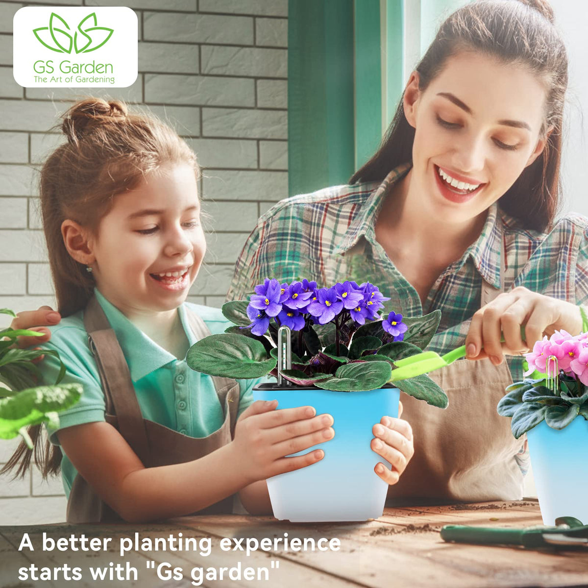 GS Garden herb planter supports culinary herbs with steady moisture