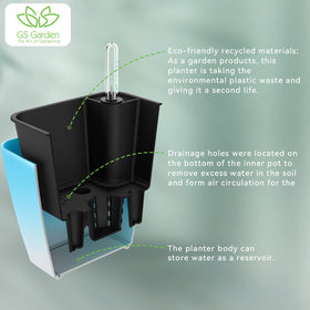 GS Garden self-watering planters simplify vacation plant care and moisture access