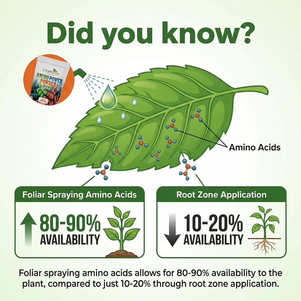 Amino Power Powder ready for foliar spray and irrigation