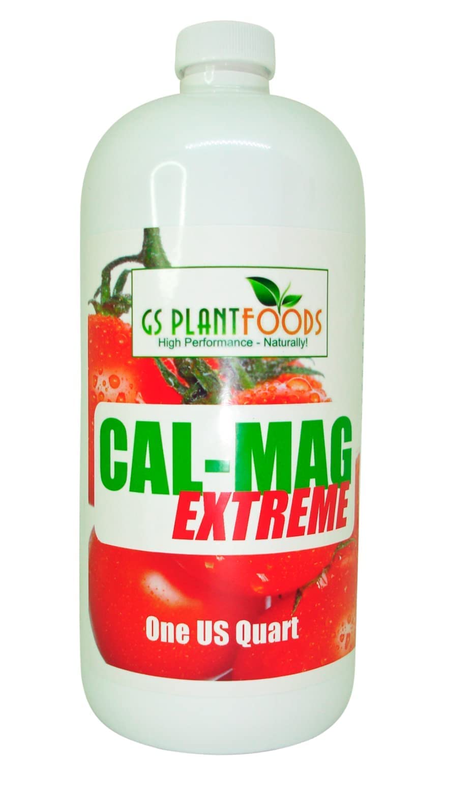 GS Plant Foods Cal-Mag Extreme liquid bottle enables rapid nutrient delivery.