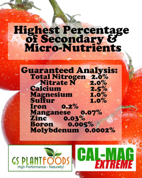 GS Plant Foods Cal-Mag Extreme liquid supports healthier growth via essential trace elements.