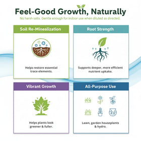 GS Plant Foods Ocean Magic sea minerals applied to garden vegetables.