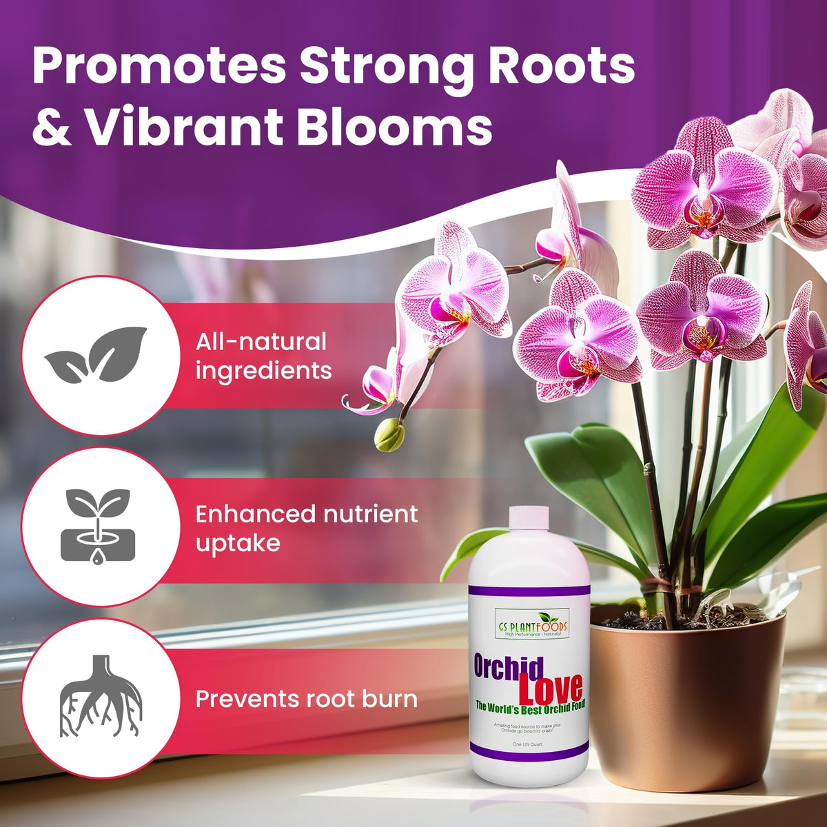 Orchid Love application showing simple mixing steps for orchid care