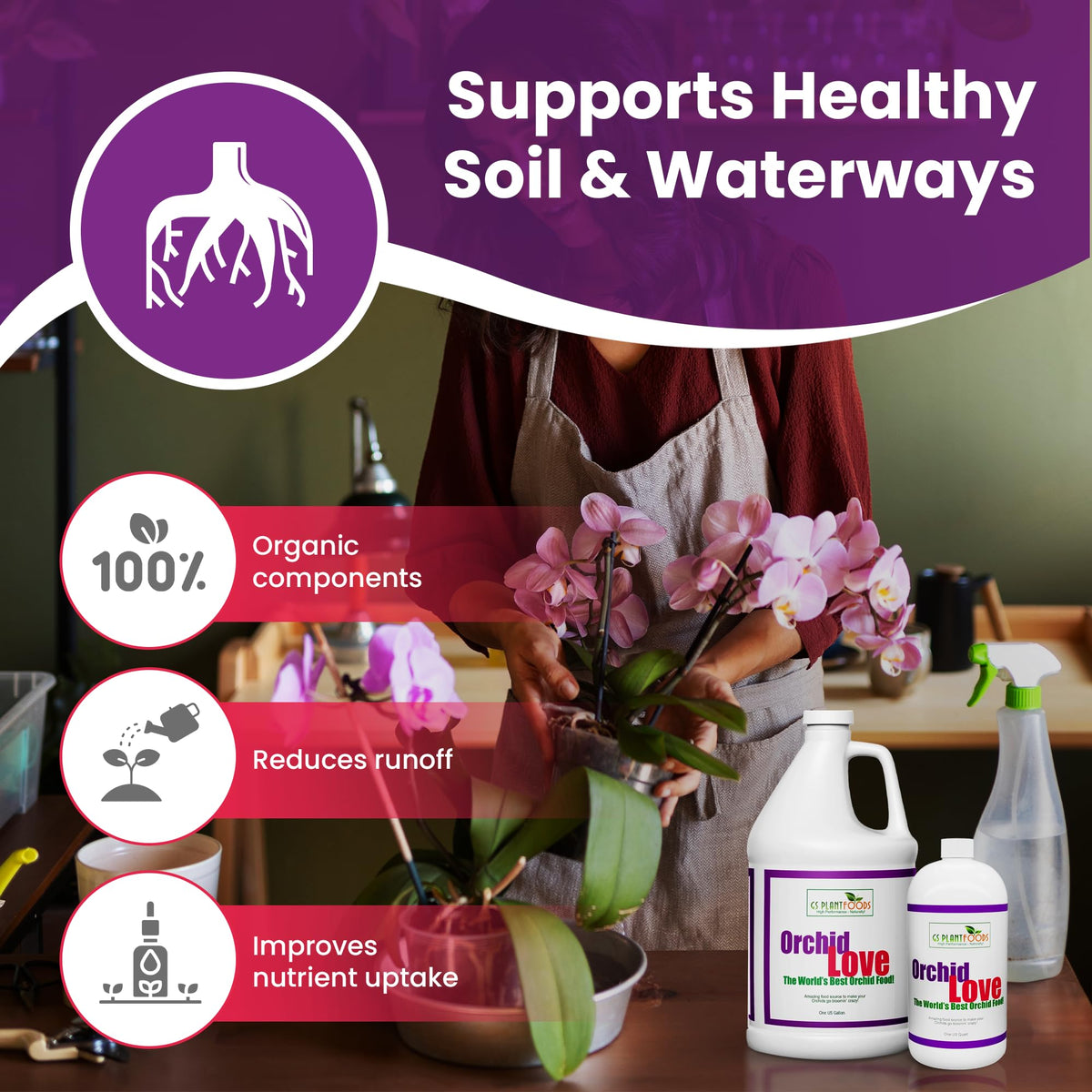 Healthy growth and vibrant blooms with Orchid Love feed