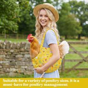 Gsbnjuy chicken holder bag yellow color ensures high visibility during transport