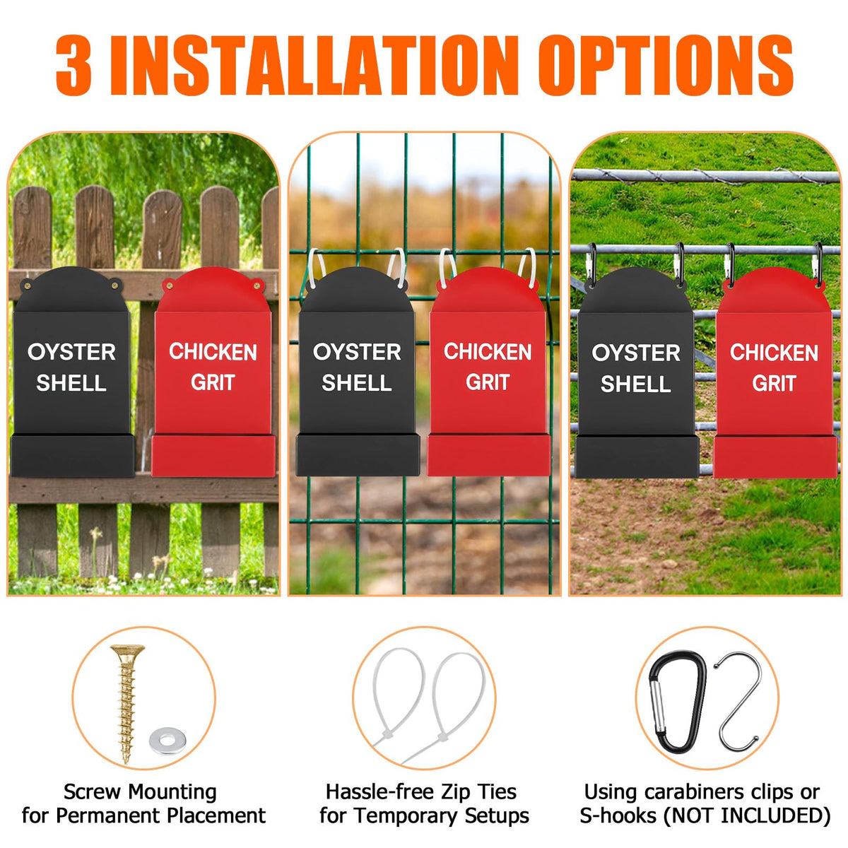 GSDOTZAP 2pcs kit with mounting hardware for easy setup in coop