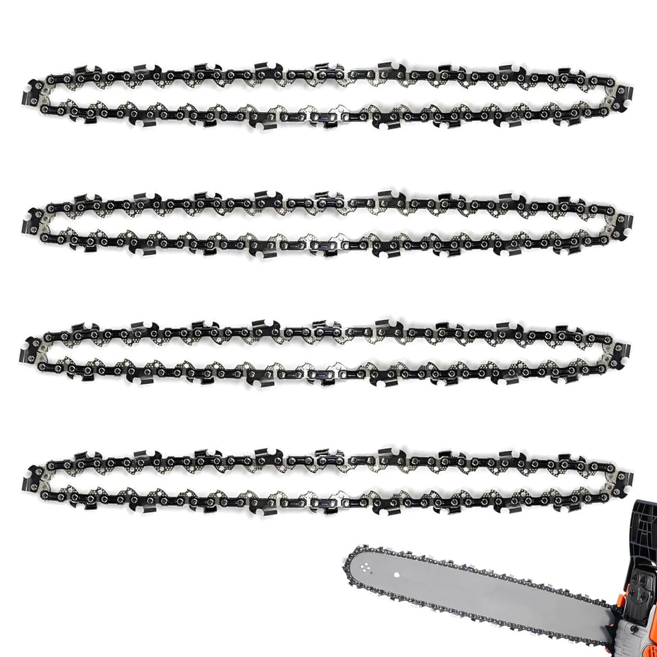 GSSHBR 4 pack 16 inch chainsaw chain close-up teeth for precise cuts