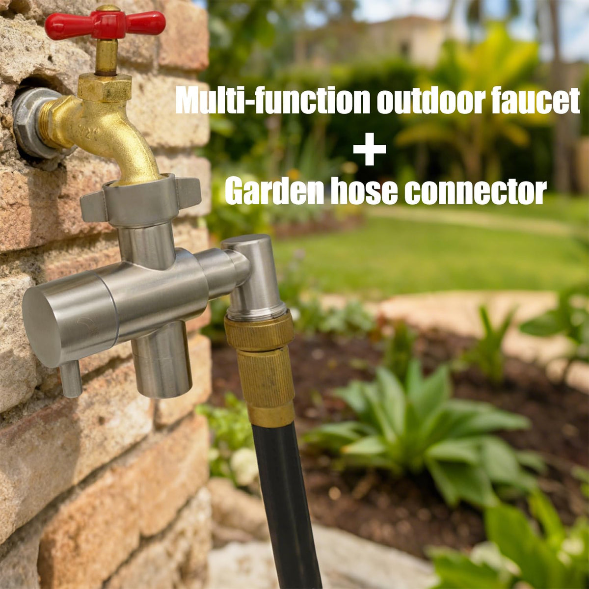 G-Sunny garden hose adapter ensures quick, secure hose connections.