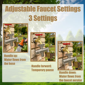 G-Sunny hose splitter with three-way valve offers versatile watering options.