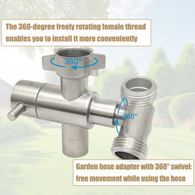 G-Sunny 360-degree swivel connector prevents hose tangles.