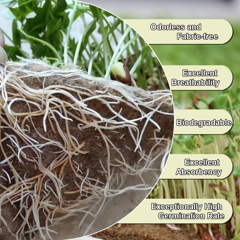 GSZEPSEX bean sprouts mat helps consistent moisture for crisp greens